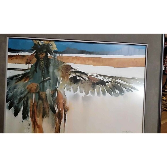 Morten Solberg original art One With Earth & Sky Native American signed numbered - Picture 13 of 16